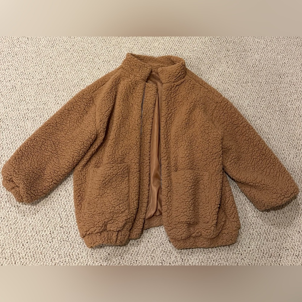Forever 21 Women’s Oversized Teddy Jacket